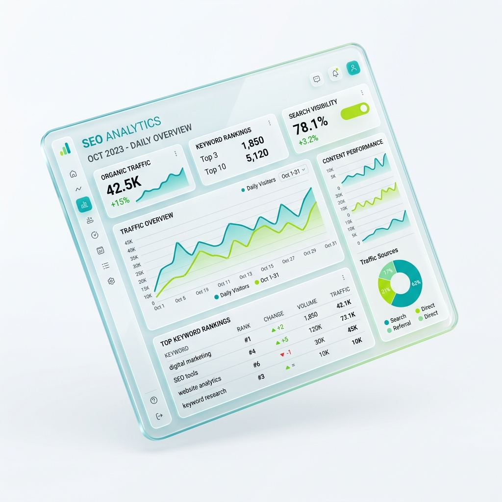Giao diện Dashboard Quản trị SEO